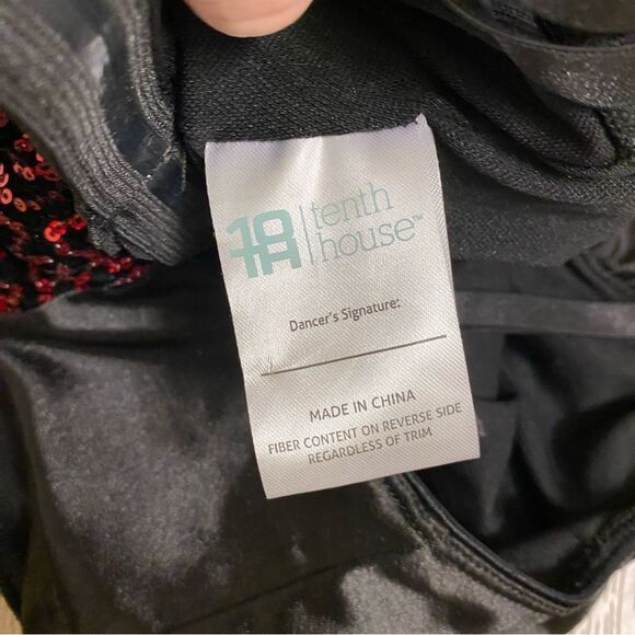 Revolution glamorous Tenth House 2 piece dance costume red TH19215 adult SA - Picture 10 of 13